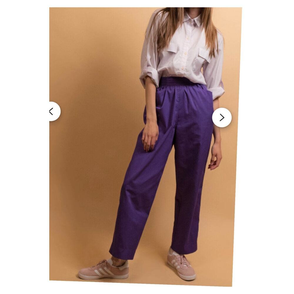Vintage New Departure purple high waisted baggy hips tapered legs size 13/14